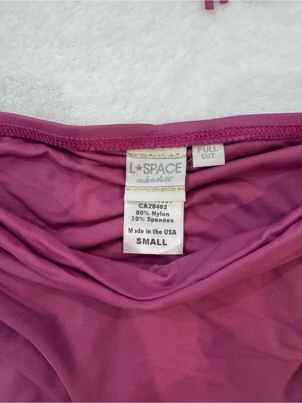 Preowned lspace bikini fringe top sz small and bottom sz medium